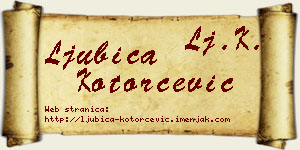 Ljubica Kotorčević vizit kartica